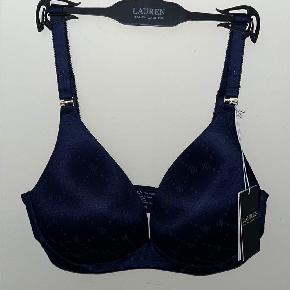 Lauren Ralph Lauren Blue Seamless Bra with Full Coverage